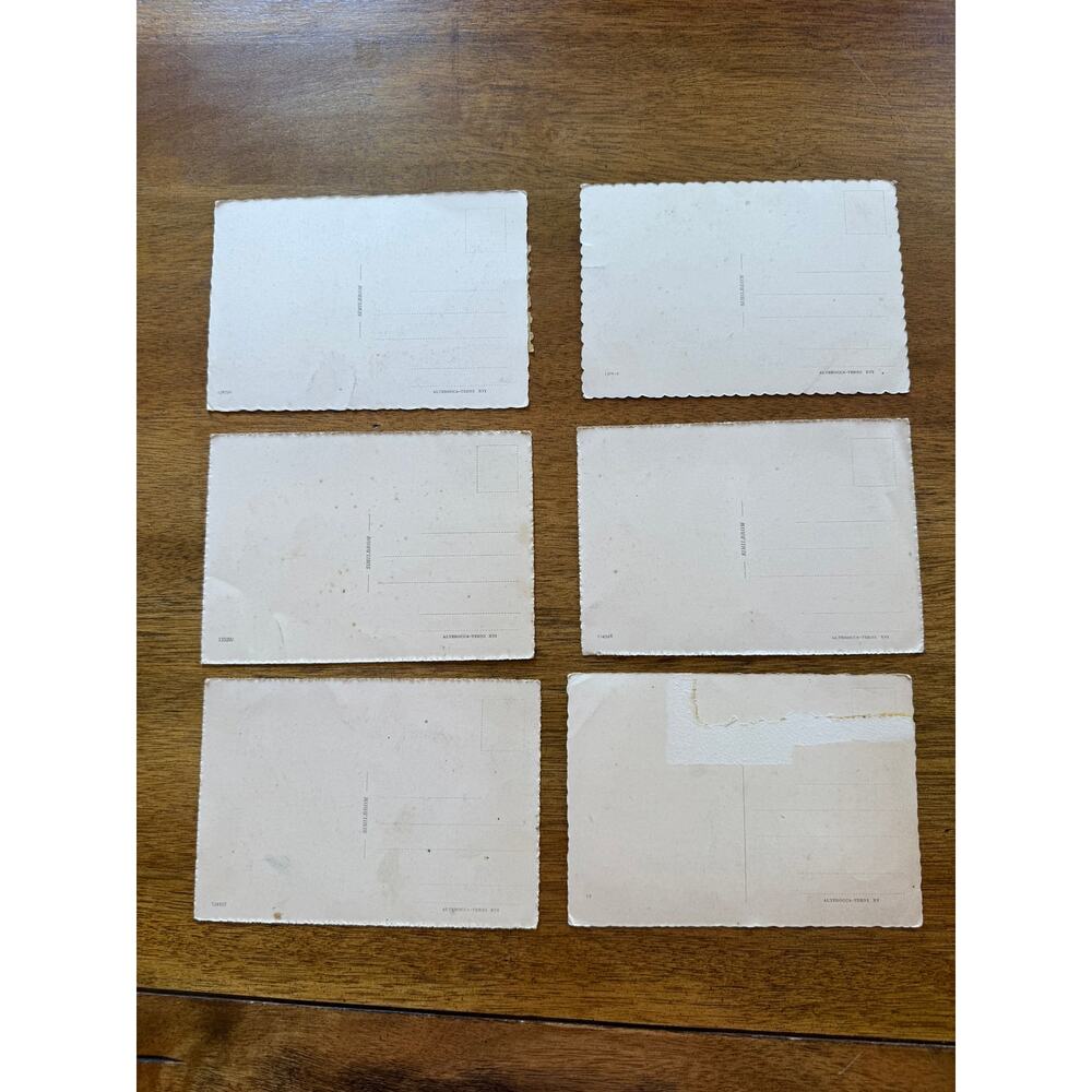 Vintage Rome Italy Postcard Lot of 6 Black White Deckle Edge Unposted - Picture 2 of 16